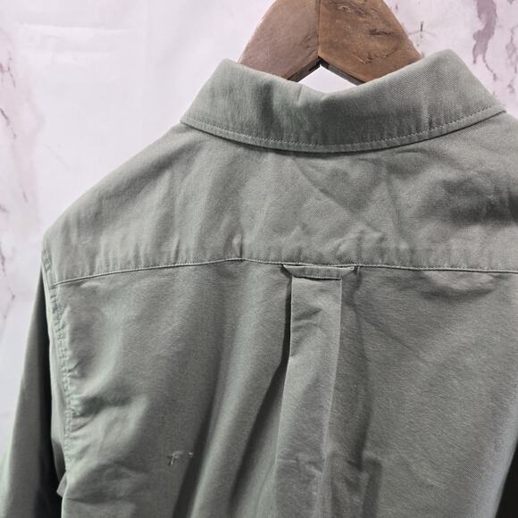 Everlane Shirt Mens Medium Green Oxford Long Sleeve Button Down Cotton - Picture 8 of 14